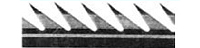 Profile: Standard with Serrated Teeth (R), รูปแบบหนามทรงธรรมดา และ แบบด้านข้างที่มีรอยหยัก